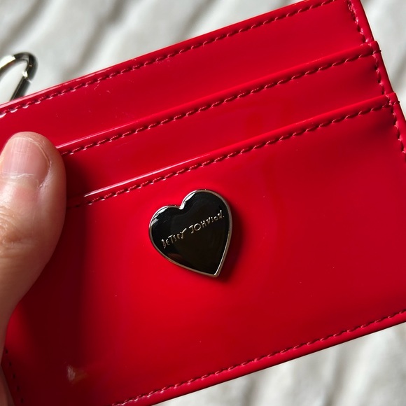 Betsey Johnson Keychain  ID Credit Card Holder Case Red - Picture 5 of 14